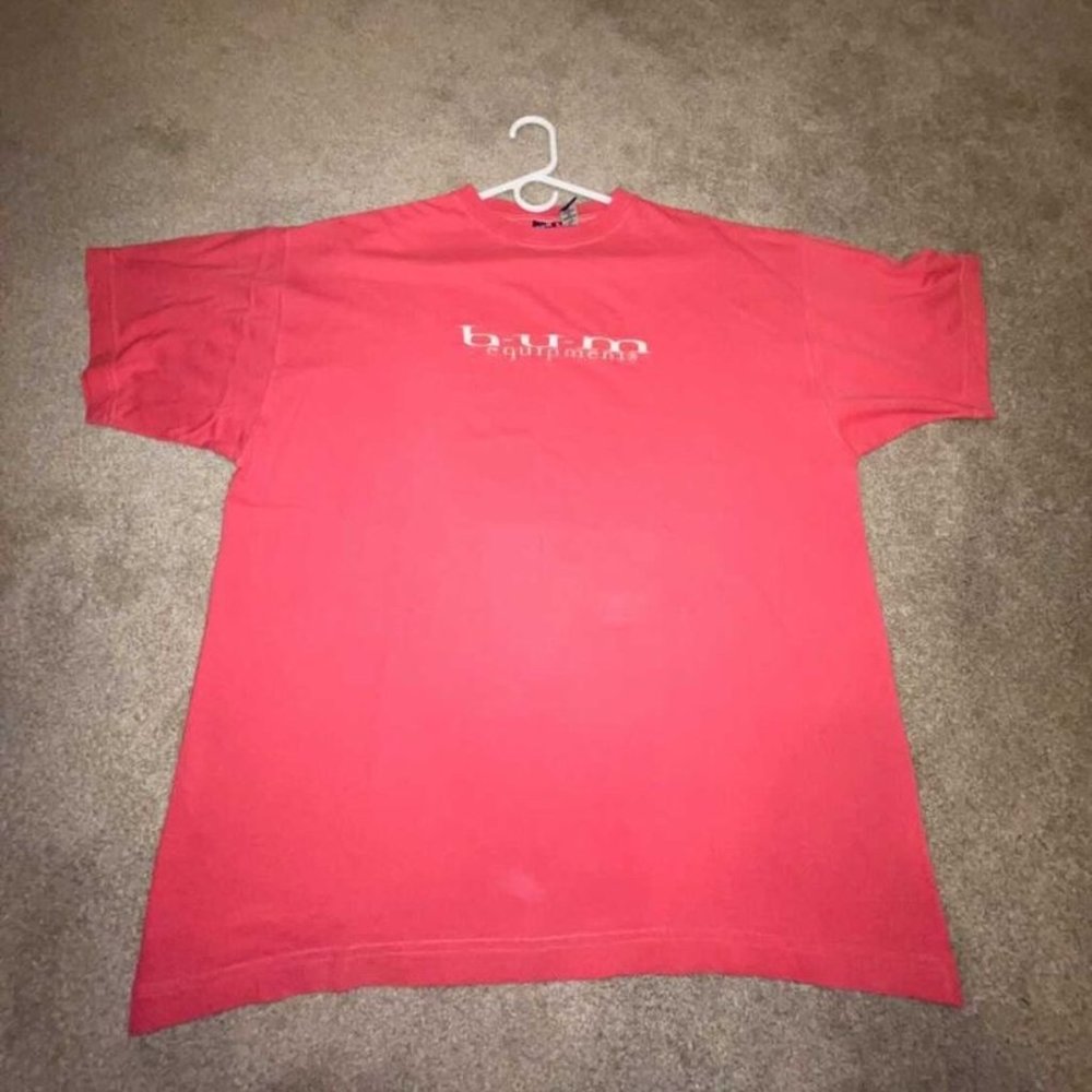 B.U.M. Equipment Red Short Sleeve Embroidered Tee